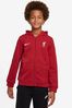 Nike Red Liverpool FC Club Fleece Full-Zip Hoodie