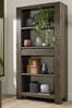 Bentley Designs Grey Logan Fumed Oak Open Display Unit