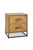 Bentley Designs Natural Riva Oak 2 Drawer Nightstand