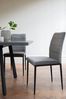 Light Grey Stanton Ceramic Effect and Upholstered 6 Seater Chair Dining Set
