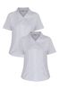 Trutex Revere Non Iron Fitted White Blouses 2 Pack