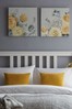 Art For The Home Set of 2 Yellow Romantic Roses Canvases