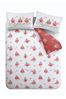 Catherine Lansfield Red Christmas Robins Duvet Cover and Pillowcase Set