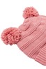 Joules Pink Pom Pom Organically Grown Cotton Knitted Bobble Hat