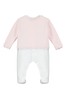 Emile et Rose Pink All-In-One With Bud Embroidery & Cardigan