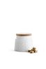 Sagaform White Jar With Oak Lid Small