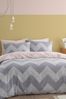 Catherine Lansfield Pink Chevron Geo Twin Pack Duvet Cover and Pillowcase Set