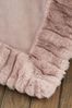 Catherine Lansfield Pink Velvet and Faux Fur Throw