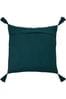 furn. Teal Blue Halmo Woven Polyester Filled Cushion