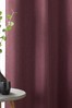 furn. Berry Red Moon Premium Blackout Eyelet Curtains