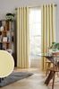 Yellow Cotton Eyelet Blackout/Thermal Curtains