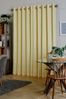 Yellow Cotton Eyelet Blackout/Thermal Curtains
