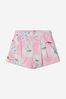 Simonetta Girls Pink Cotton Floral Fan Print Shorts
