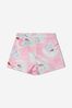 Simonetta Girls Pink Cotton Floral Fan Print Shorts