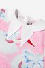 Simonetta Girls Pink Cotton Floral Fan Print Dress