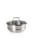 Le Creuset Silver 3 Ply Stainless Steel Multi Steamer With Glass Lid