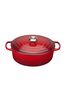 Le Creuset Cerise Red Signature Cast Iron Oval Casserole Dish 29cm Cerise