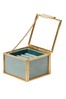 Oliver Bonas Blue Scallop Glass Ring Box