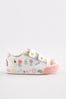 White Rainbow Embellished Standard Fit (F) Trainers