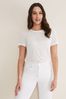 Phase Eight White Kinsley Pointelle Jersey T-Shirt