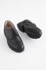 Black Wide Fit (G) School Leather Brogue Shoes