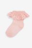 Pink Occasion Frill Socks (0mths-2yrs)