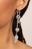 Bibi Bijoux "My heart belongs to you" Silver Multi Charm Earrings