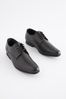 Black Wide Fit (G) School Leather Lace Up Shoes