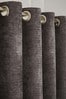 Hyperion Warm Grey Selene Luxury Chenille Weighted Eyelet Curtains