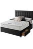Silentnight Black Miracoil Pillow Top Mattress and 2 Drawer Divan Base Bed Set