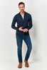 M&Co Blue Knitted Zip Cardigan
