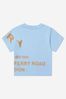 Baby Cotton Logo Print T-Shirt in Blue