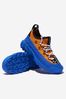 Kids Knitted Nylon Lace-Up Trainers in Brown