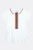 Baby Girls  Icon Stripe Detail Cotton Dress with Bloomers