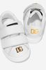 D&G Girls Leather Logo White Trainers