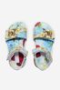 Girls Leather Floral Print Sandals
