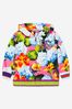 Girls Cotton Hydrangea Print Zip-Up Hoodie in Multi