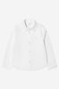 Boys Cotton Long Sleeve Oxford Shirt in White