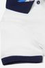 Boys Cotton Pique Logo Print Polo Shirt in White