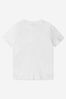 Boys Cotton Jersey Logo Print T-Shirt in White
