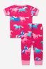 Baby Girls Pink Frolicking Unicorns Organic Cotton Pyjamas