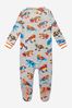 Baby Boys Grey Leaping Frogs Organic Cotton Coverall