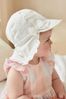 White Broderie Legionnaire Baby Hat (0mths-2yrs)