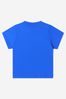 Baby Boys Cotton Jersey Logo T-Shirt in Blue