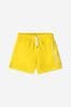 Baby Boys Logo Print Swim Shorts in Yellow