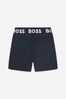 Baby Boys Cotton Branded Shorts in Navy