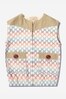 Kids Canvas Embroidered GG Jacquard Gilet in Cream