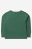 Kids Cotton Logo Sweatshirt in Green