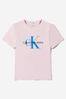 Unisex Monogram Logo T-Shirt in Pink