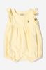 Baby Girls Cotton Bubble Romper in Yellow